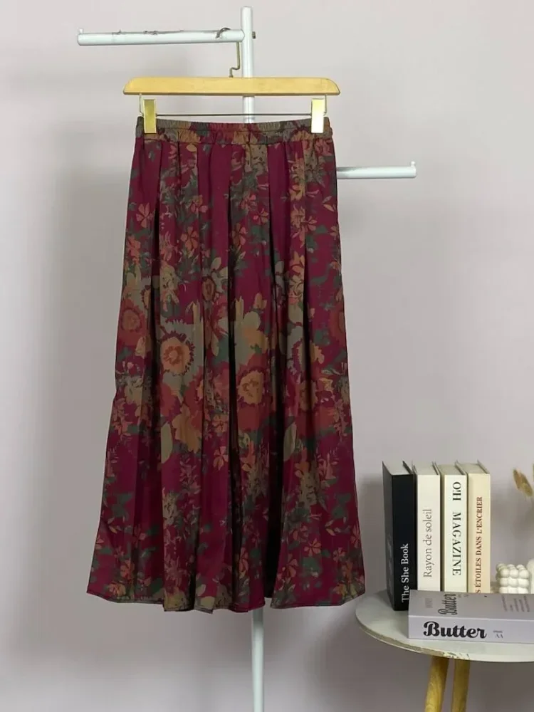 ASAYA Rok motif cetak unik bergaya kekinian wanita elegant