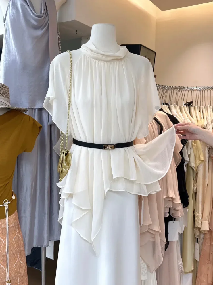 CHICMORE Atasan blouse pakaian wanita bergaya korean kekinian