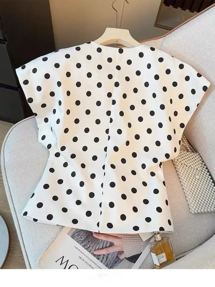 FADFAD Vest motif polkadot gaya kekinian korea untuk wanita