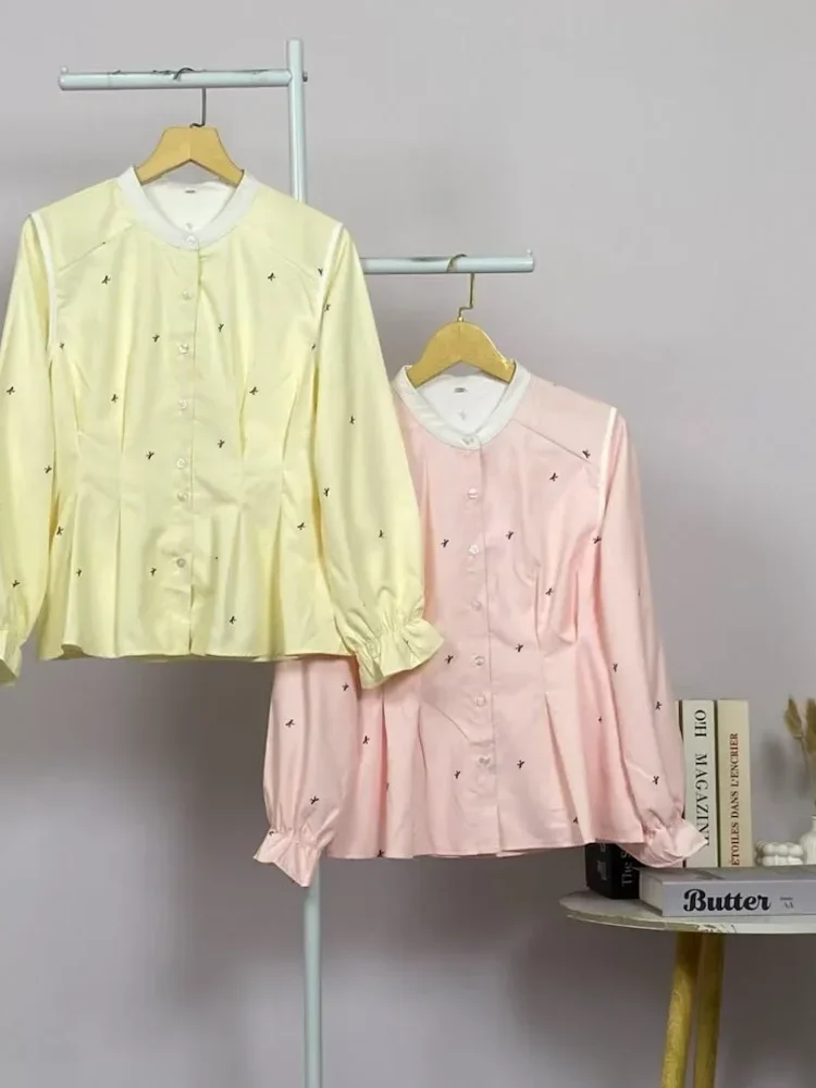 ASAYA Kemeja cetak temperamen gaya baru wanita atasan elegan