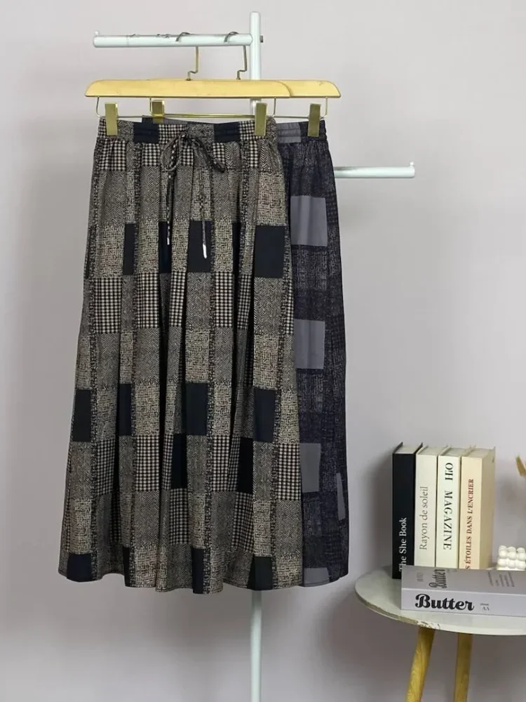 ASAYA Rok motif cetak unik bergaya kekinian wanita elegant