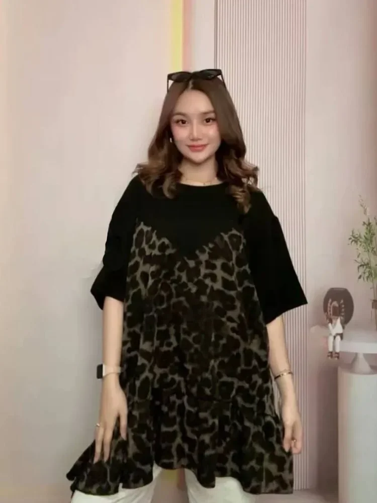 ASAYA Atasan kaos wanita lengan pendek gaya kekinian