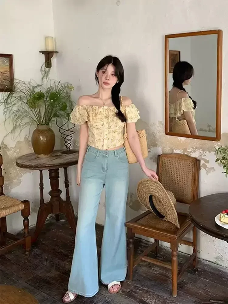 ASAYA Atasan wanita model off shoulder motif floral