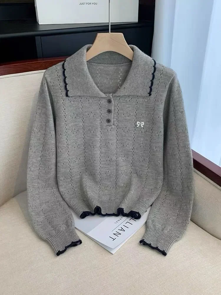 CHICMORE Atasan blouse wanita dengan half button berlengan panjang dan simple