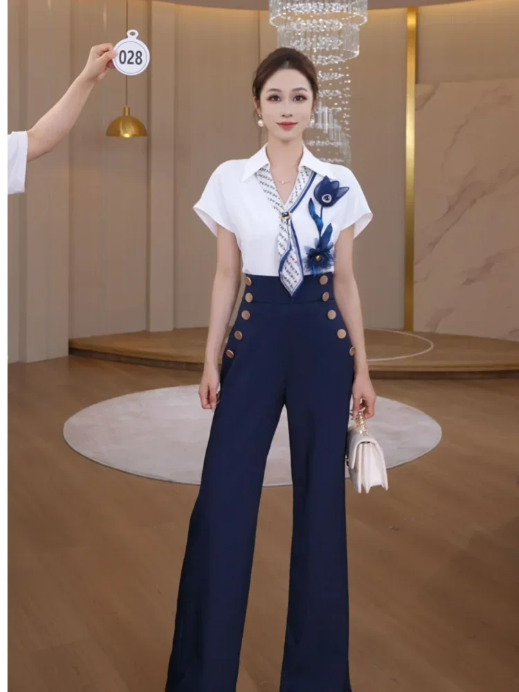 FADFAD Setelan dua potong pakaian untuk wanita mode baru bergaya elegan korea kekinian