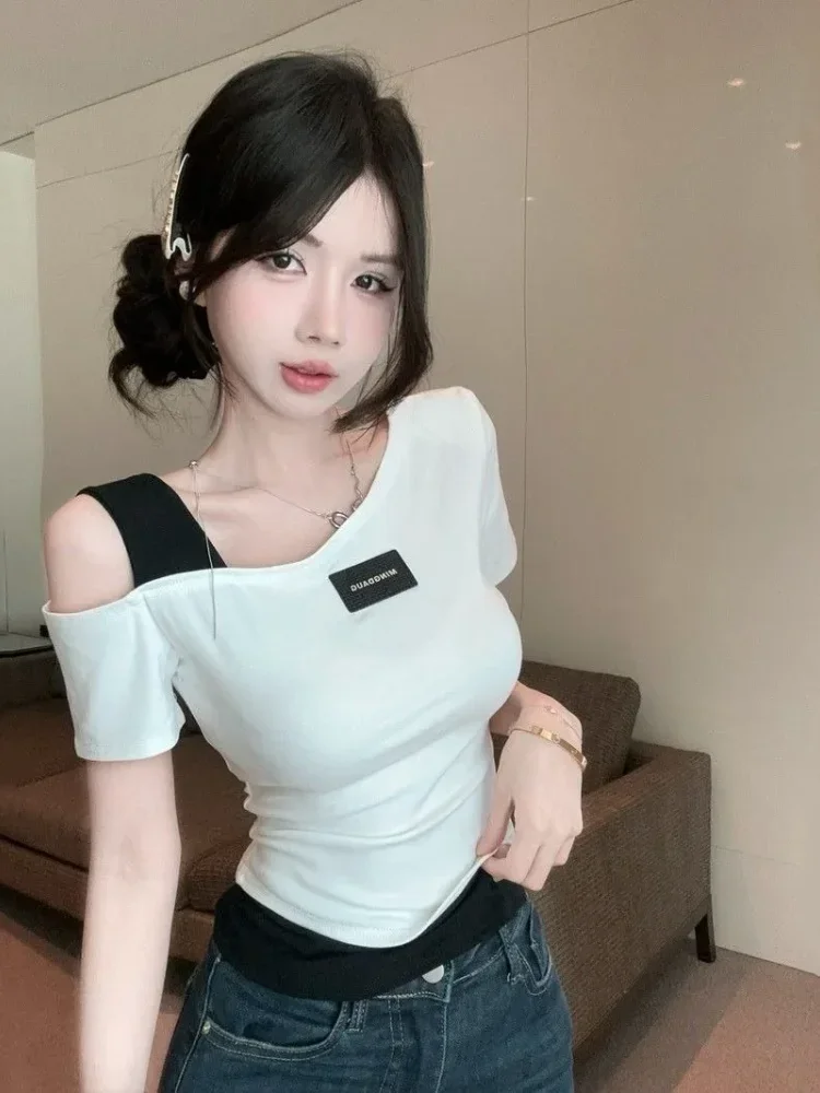 ASAYA Atasan kaus wanita one shoulder model layering gaya stylish