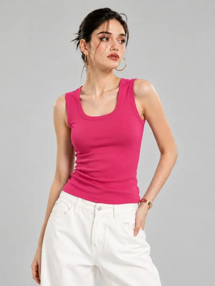 [READY STOCK]FADFAD Atasan lengan pendek kerah segitiga untuk wanita berwarna polos