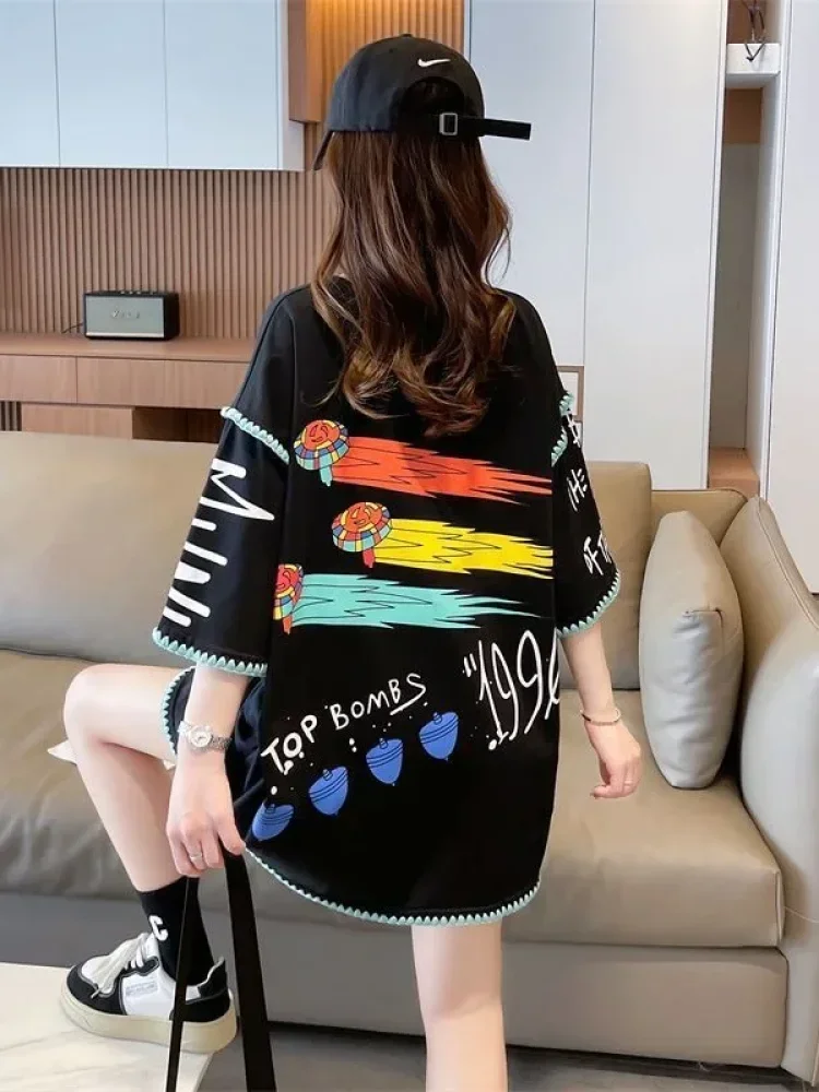 ASAYA Atasan wanita lengan pendek bergaya baru yang elegan