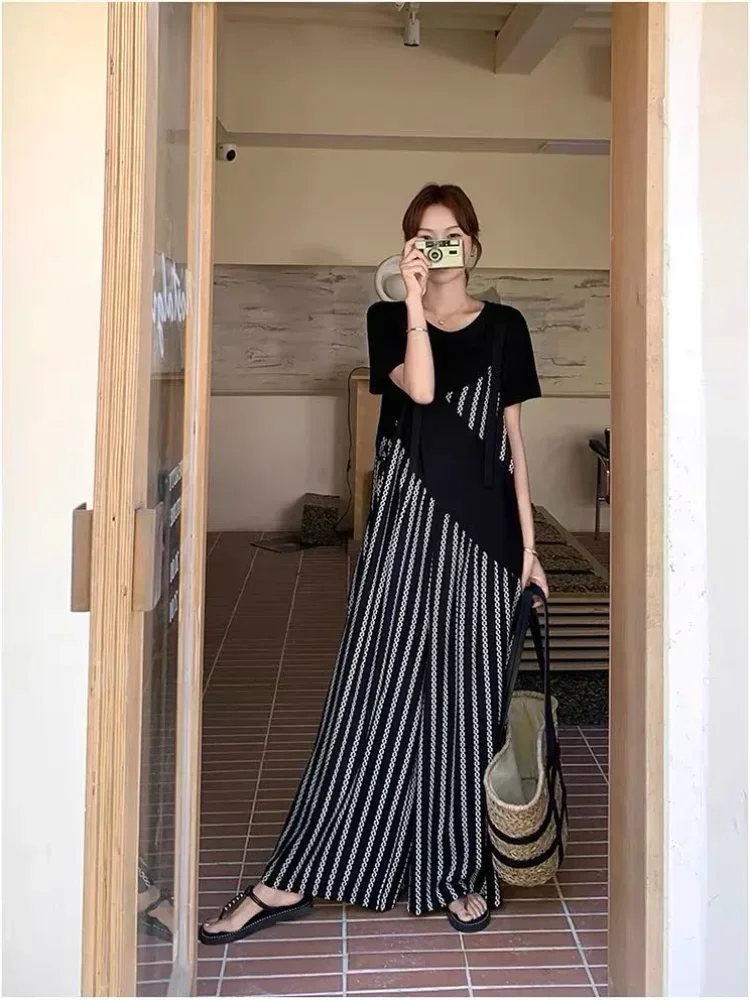 ASAYA Jumpsuit pakaian wanita mode baru motif cetak gaya baru