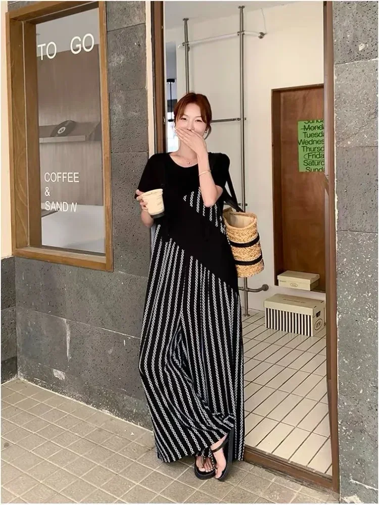 ASAYA Jumpsuit pakaian wanita mode baru motif cetak gaya baru