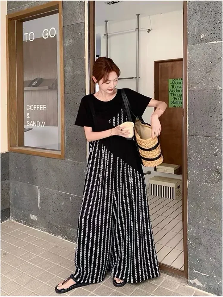 ASAYA Jumpsuit pakaian wanita mode baru motif cetak gaya baru