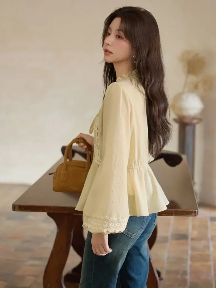 CHICMORE Atasan wanita blouse cantik lengan panjang dengan model terbaru feminine