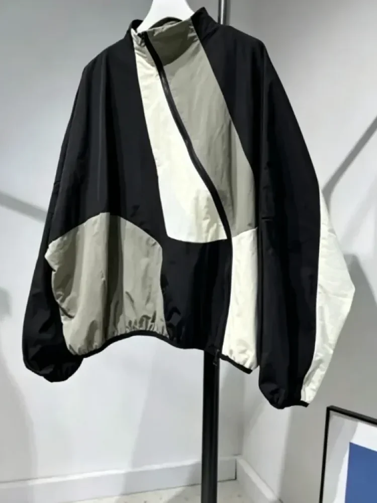 [READY STOCK]CHICMORE Jaket gaya kasual wanita kelas atas dengan ritsleting dan kerah high