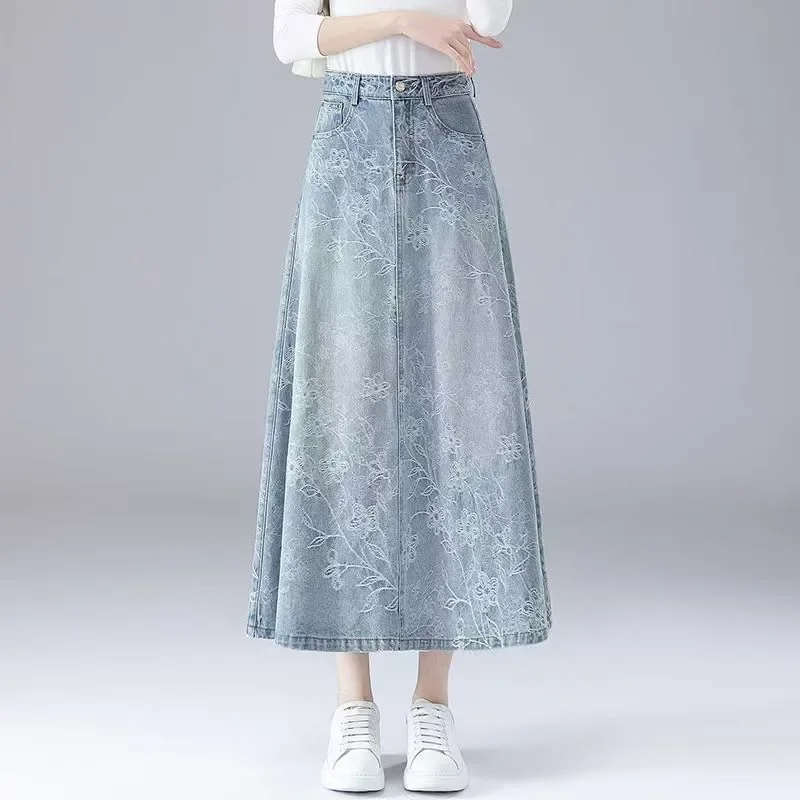 FADFAD Rok wanita asimetris model old money a-line warna putih