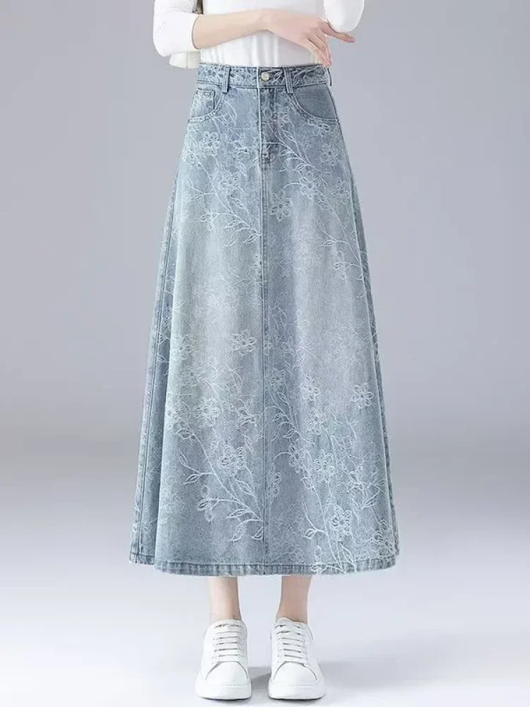 FADFAD Rok wanita asimetris model old money a-line warna putih
