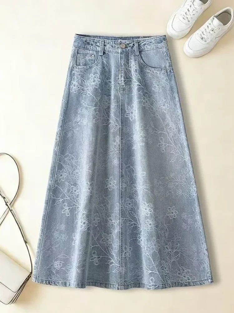 FADFAD Rok wanita asimetris model old money a-line warna putih