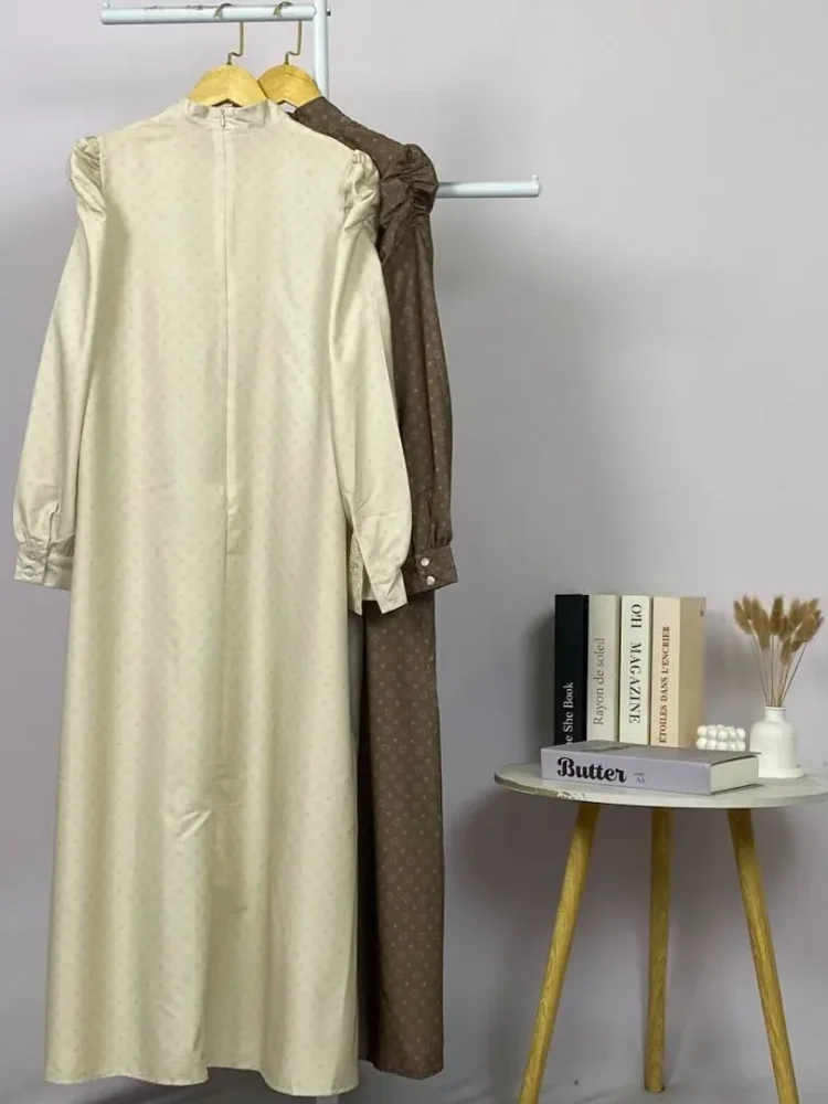 ASAYA Dress kemeja wanita lengan panjang motif print kotak bunga kombinasi elegan model kekinian