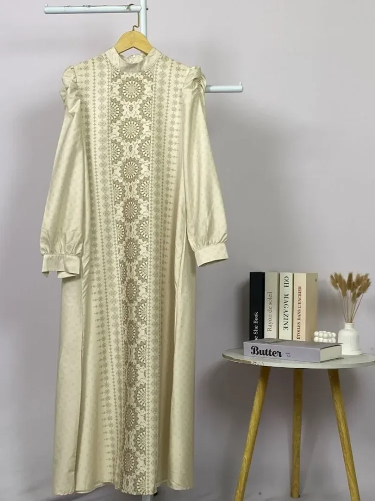 ASAYA Dress kemeja wanita lengan panjang motif print kotak bunga kombinasi elegan model kekinian