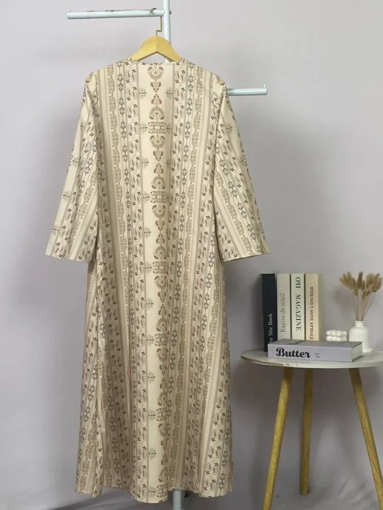 ASAYA Dress kemeja wanita lengan panjang motif print kotak bunga kombinasi elegan model kekinian