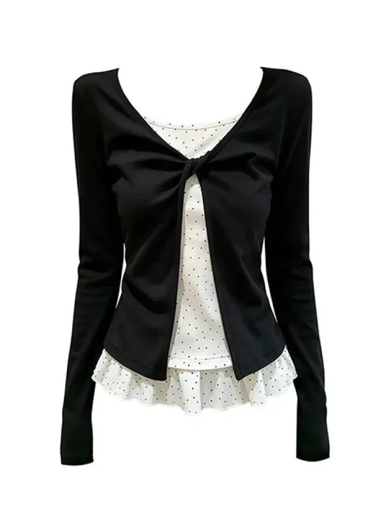 CHICMORE Atasan dengan lengan panjang desain stylish gaya baru untuk wanita