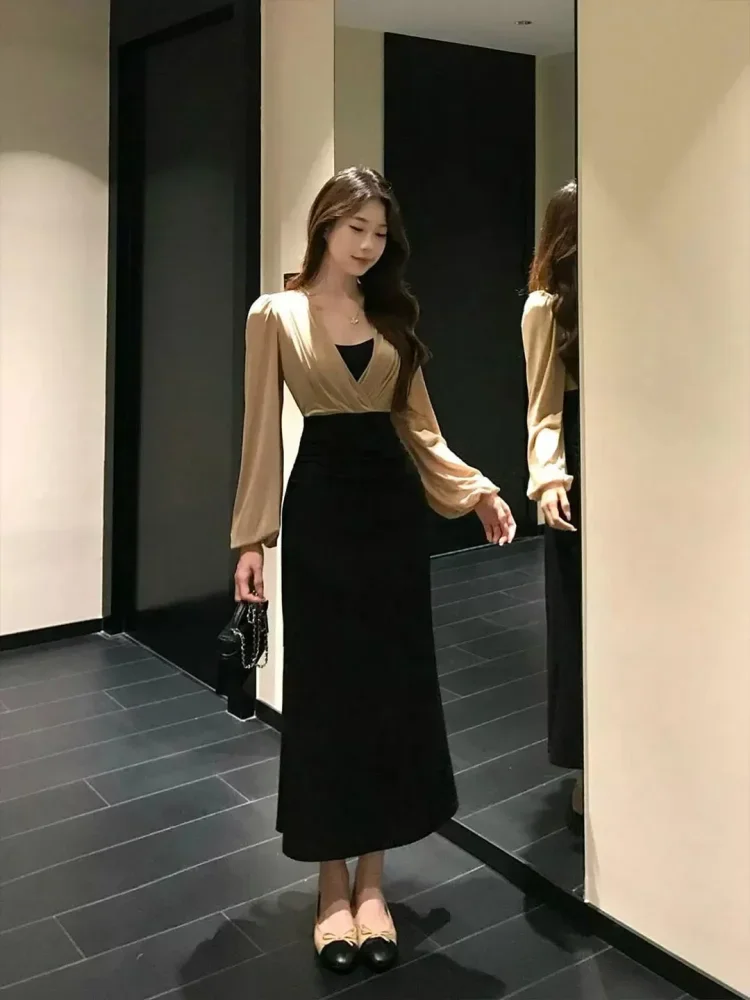 CHICMORE Gaun wanita model bodycon dengan gaya mewah elegan