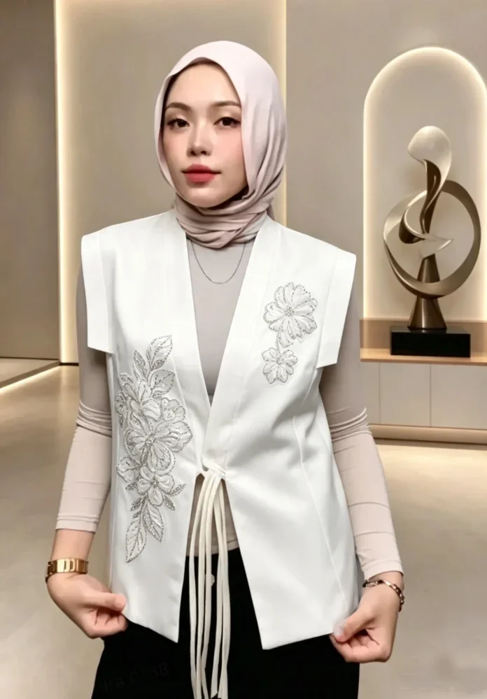 FADFAD Atasan wanita vest tanpa lengan model terbaru dengan aksen berumbai kekinian
