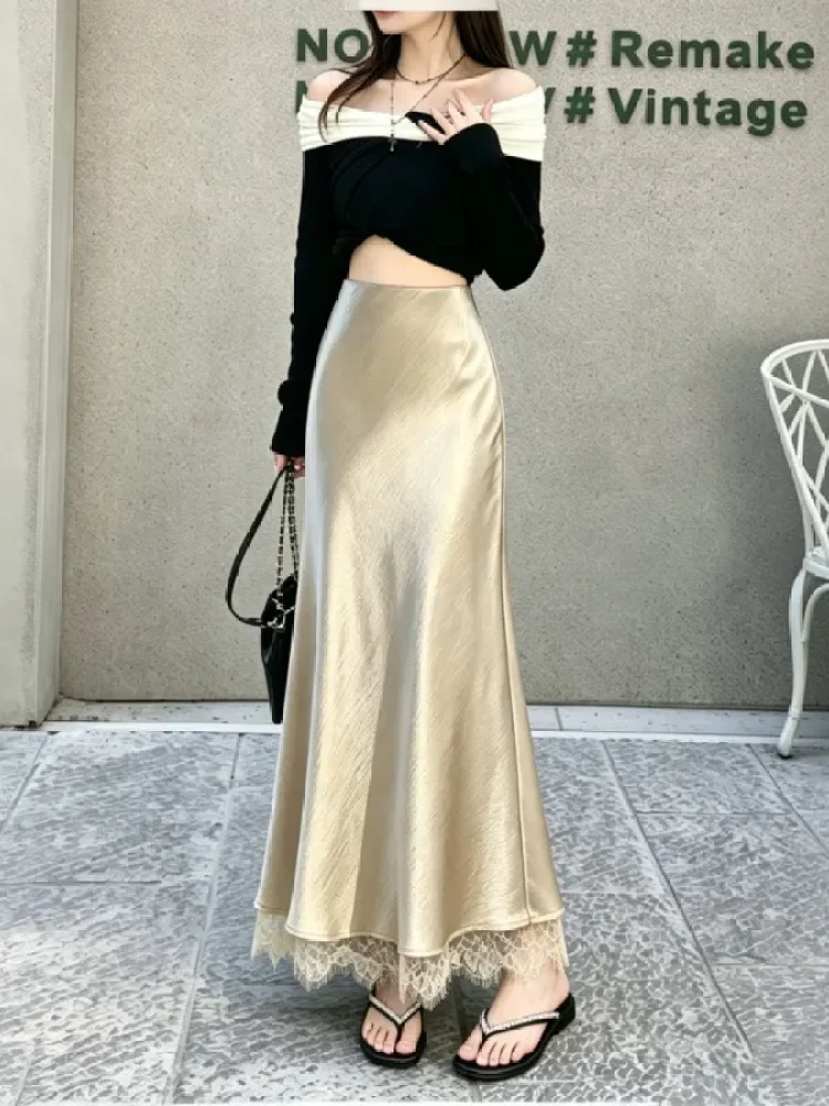 CHICMORE Rok panjang model kekinain dengan variasi terbaru warna solid elegant