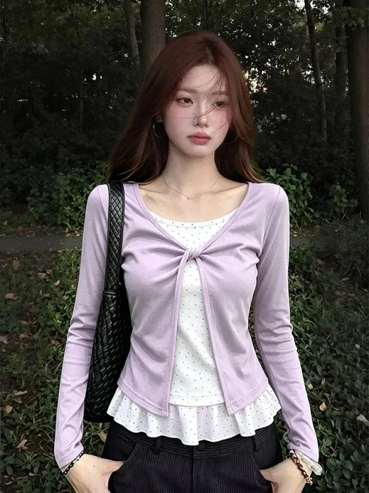 CHICMORE Atasan dengan lengan panjang desain stylish gaya baru untuk wanita