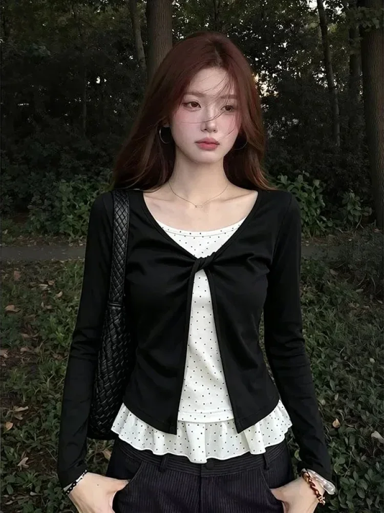 CHICMORE Atasan dengan lengan panjang desain stylish gaya baru untuk wanita