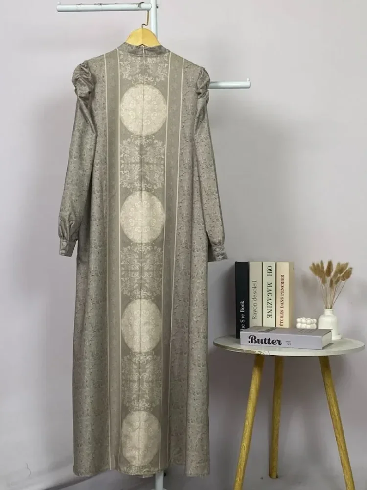 ASAYA Dress kemeja wanita lengan panjang motif print kotak bunga kombinasi elegan model kekinian