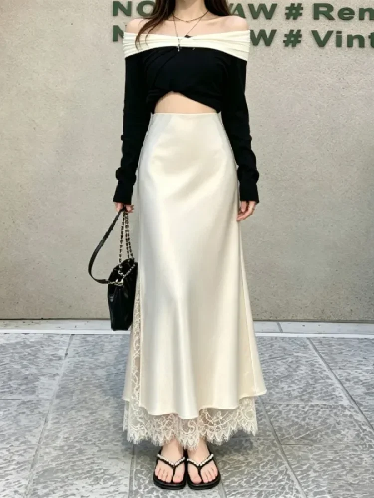 CHICMORE Rok panjang model kekinain dengan variasi terbaru warna solid elegant
