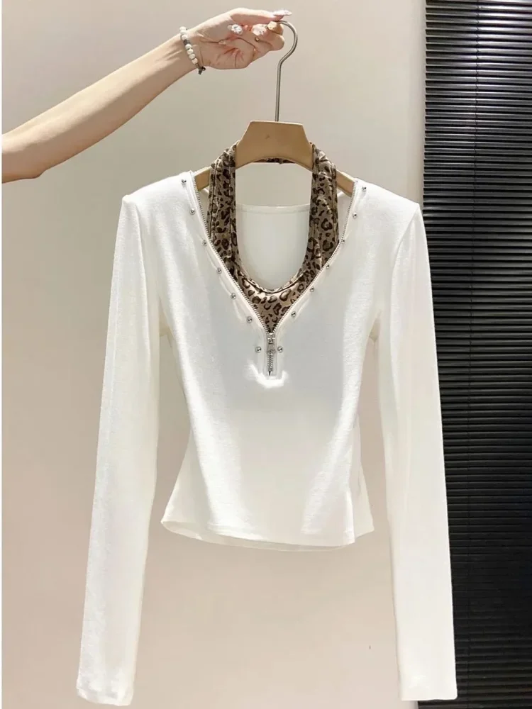 CHICMORE Atasan wanita lengan panjang model kekinian modis korean style