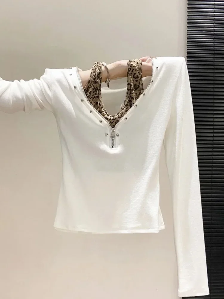 CHICMORE Atasan wanita lengan panjang model kekinian modis korean style