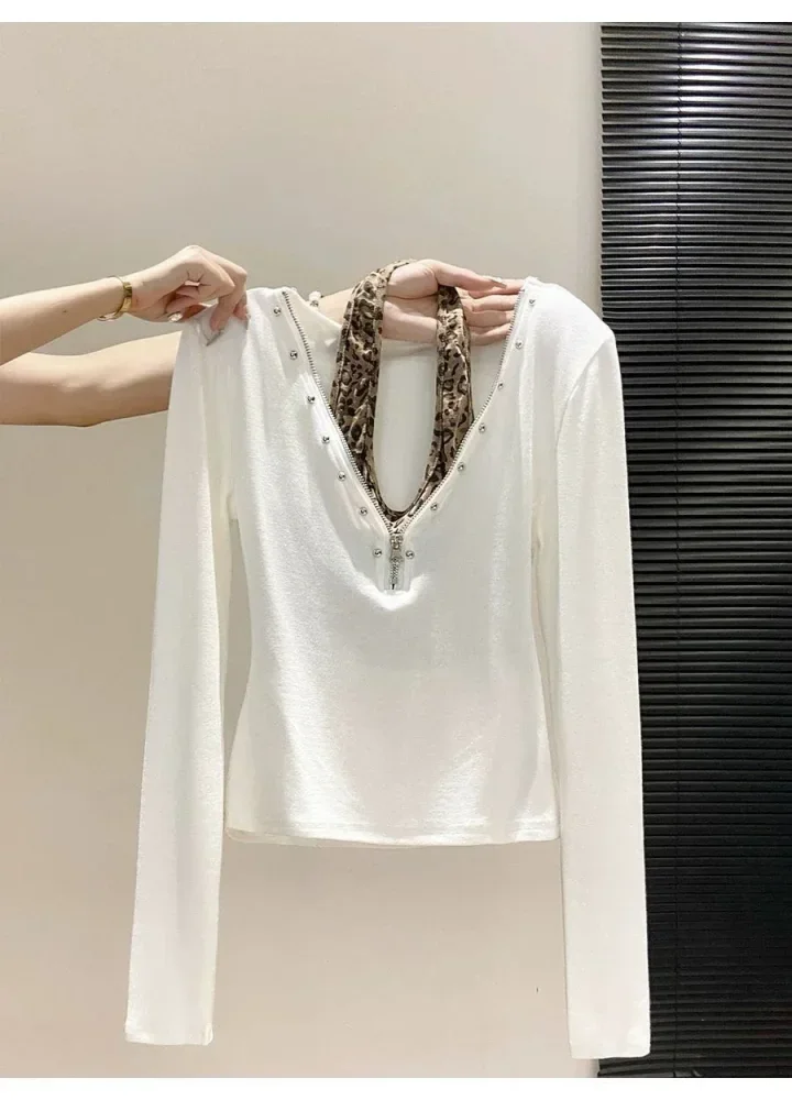 CHICMORE Atasan wanita lengan panjang model kekinian modis korean style