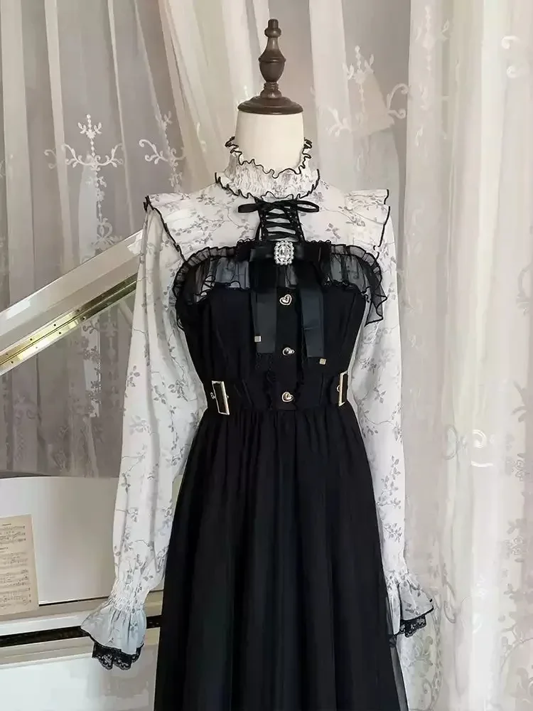 CHICMORE Gaun lengan panjang elegan bergaya kekinian untuk wanita