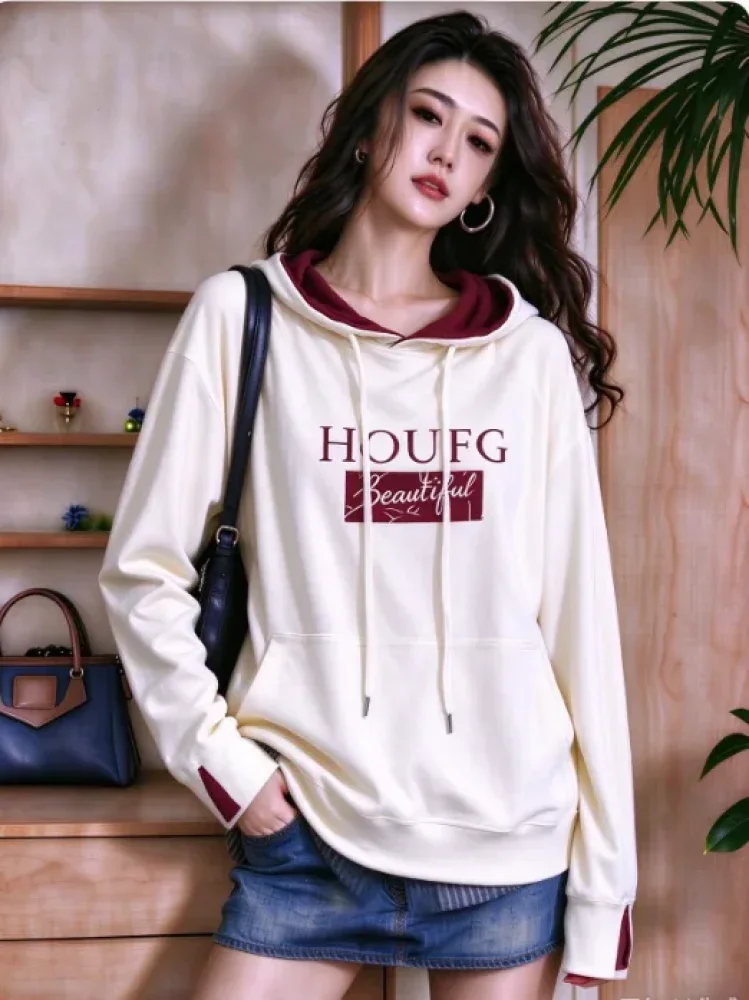 [READY STOCK]CHICMORE Atasan wanita feminime dengan kerah hooded model baru kekinian