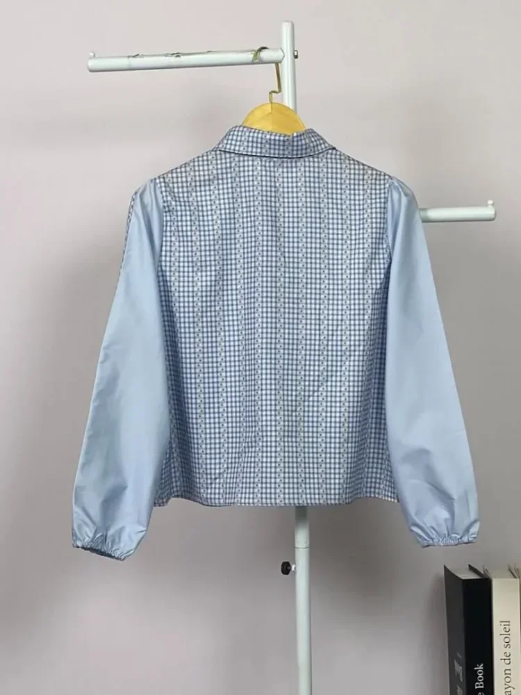 ASAYA Atasan wanita lengan panjang bermotif dengan gaya tiongkok modern, dilengkapi kancing simpul khas tiongkok buatan tangan.