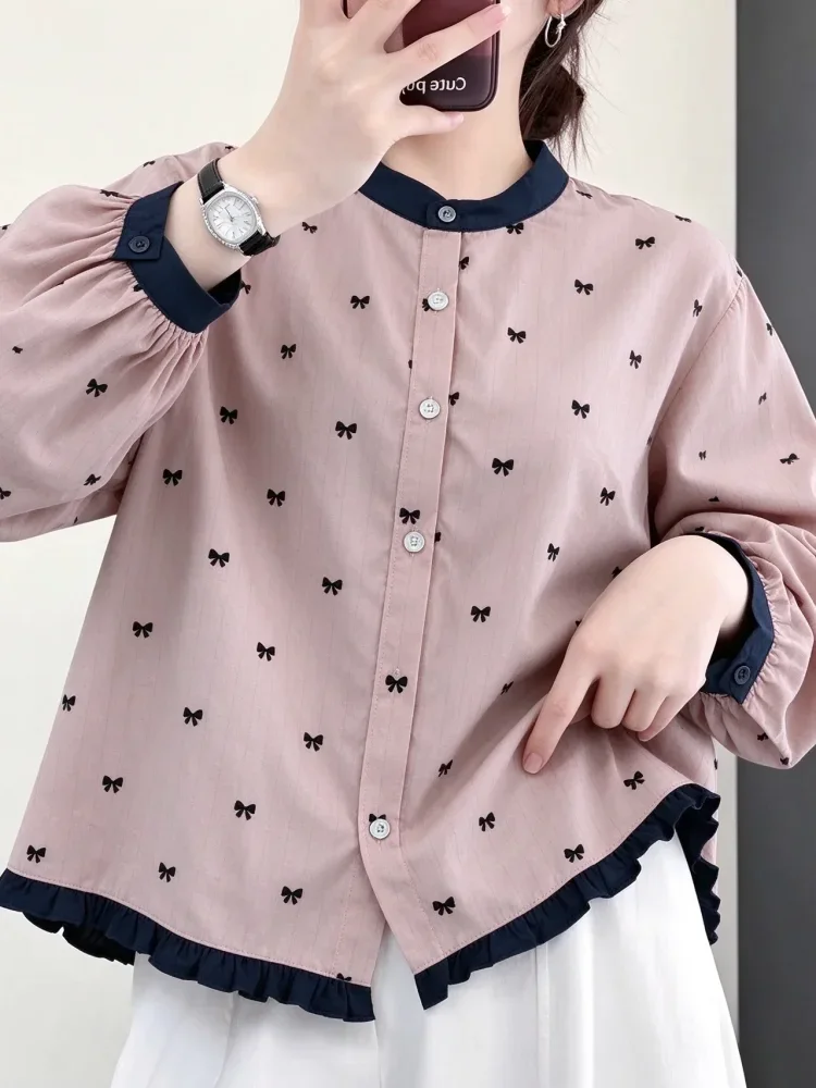 ASAYA Atasan kemeja pakaian wanita kerah polo gaya korea kekinian baru untuk wanita