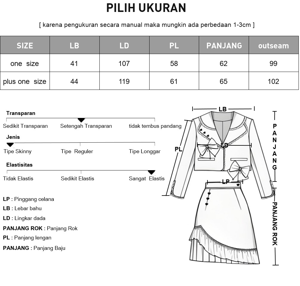 ASAYA Setelan dengan kemeja lengan panjang berwarna polos dipadukan dengan cetakan desain tidak beraturan dan celana berwarna polos