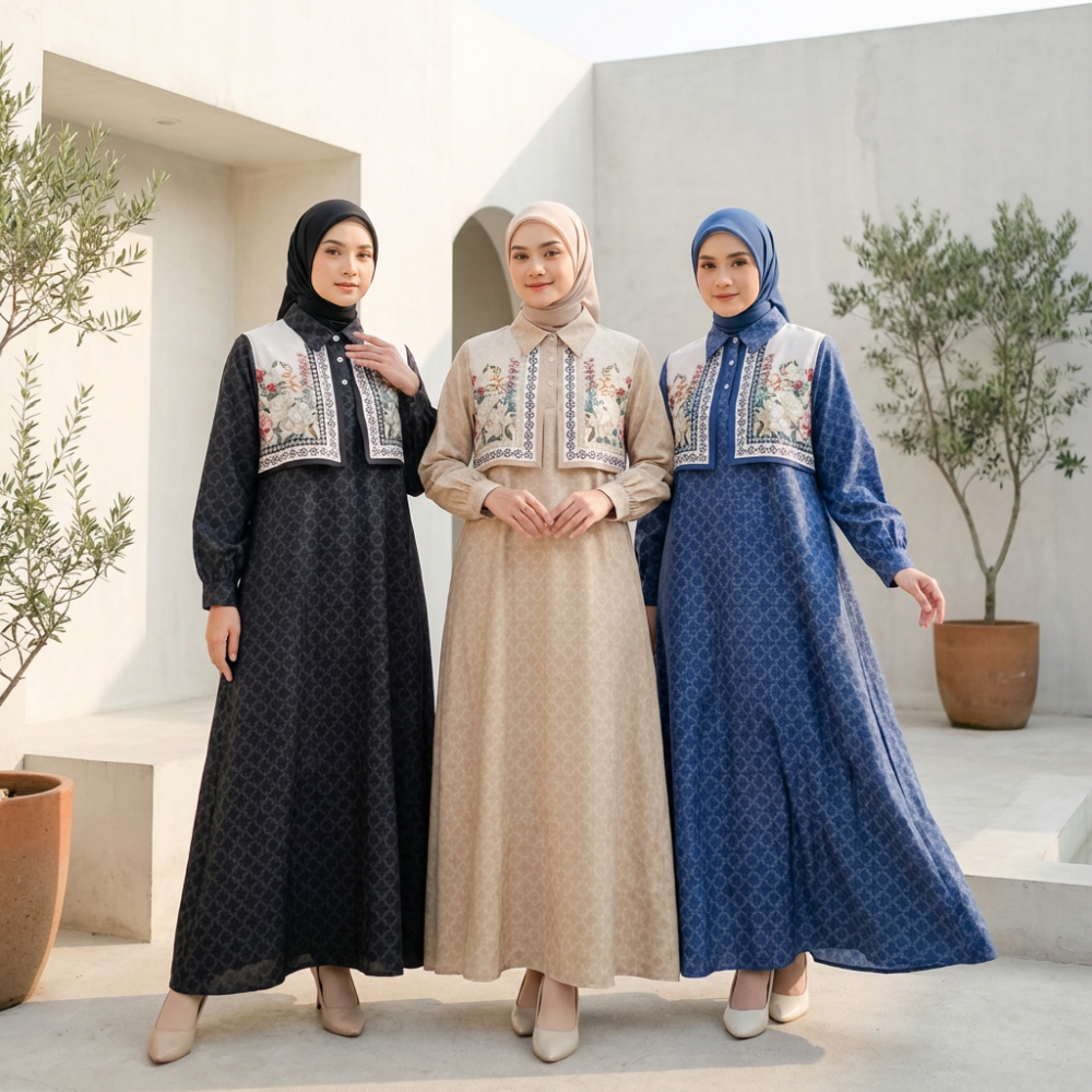 [READY STOCK]ASAYA Gaun kemeja wanita lengan panjang, palsu dua potong, kasual kantoran