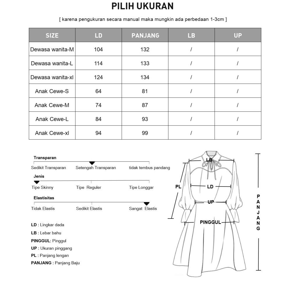 [DISKON KILAT]ASAYA Gaun elegan dengan motif posisi mode lengan panjang