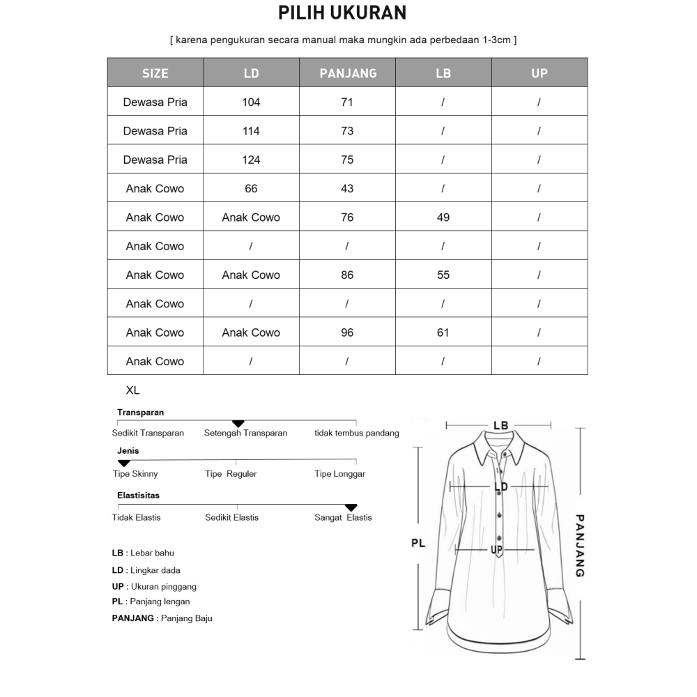 ASAYA Kaos lengan pendek pria dengan motif gaya