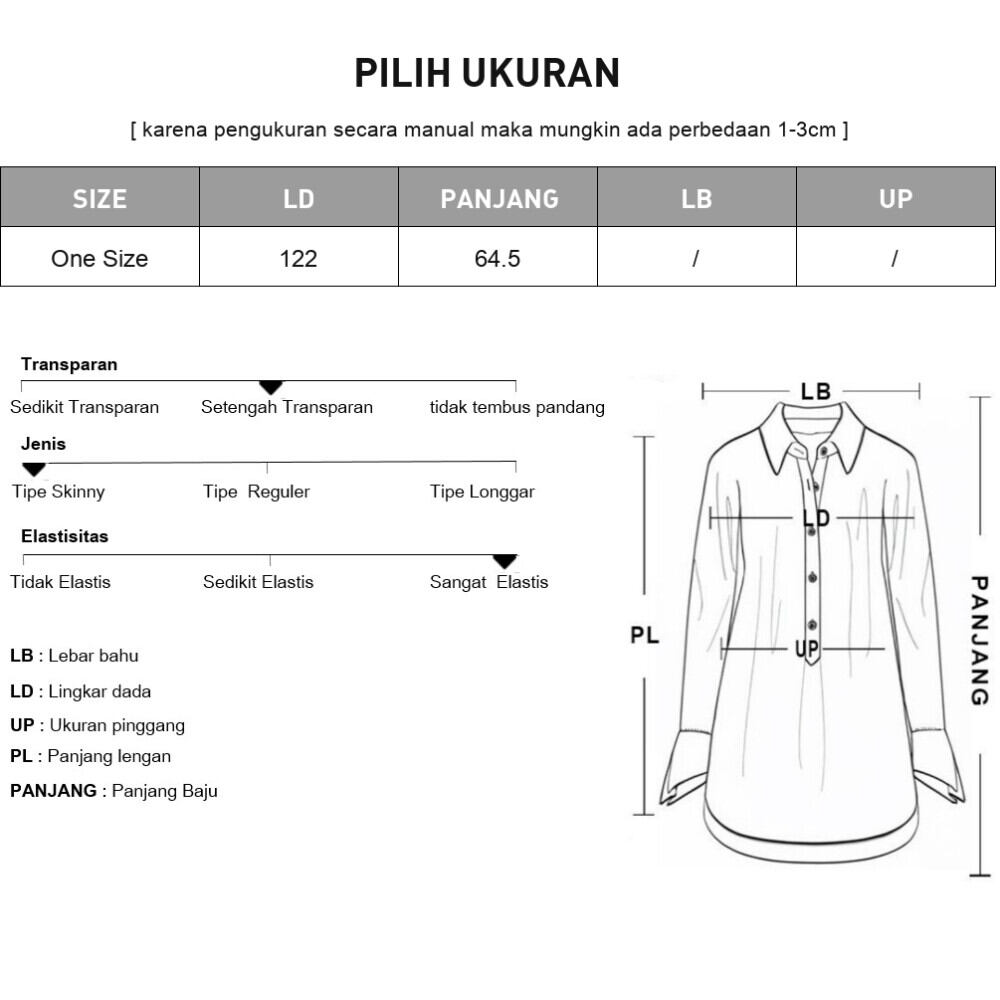 ASAYA Atasan model lengan pendek untuk wanita motif garis garis