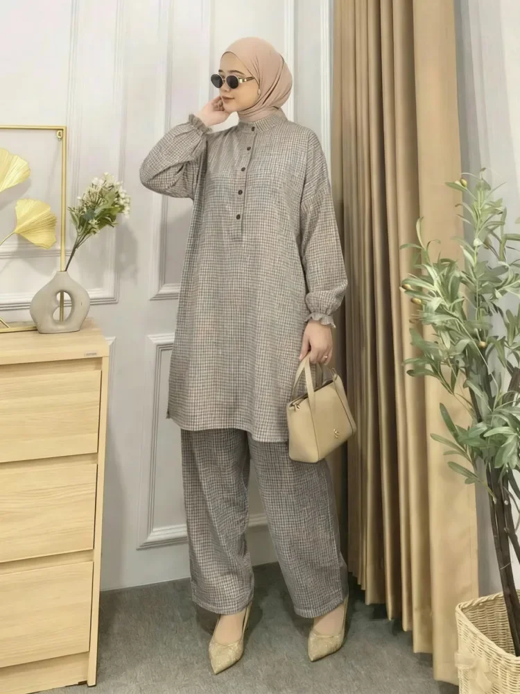 [READY STOCK]ASAYA Setelan dua potong atasan dan celana panjang wanita elegan terbaru
