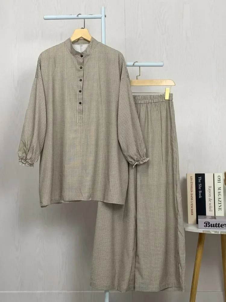 [READY STOCK]ASAYA Setelan dua potong atasan dan celana panjang wanita elegan terbaru