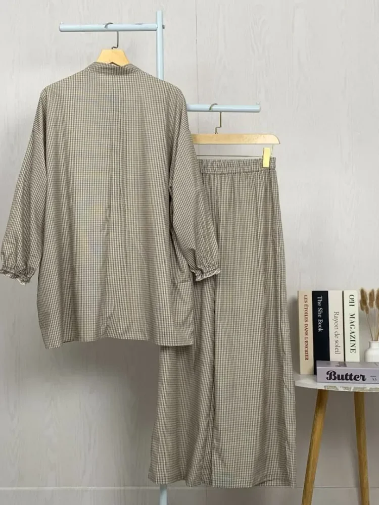 [READY STOCK]ASAYA Setelan dua potong atasan dan celana panjang wanita elegan terbaru