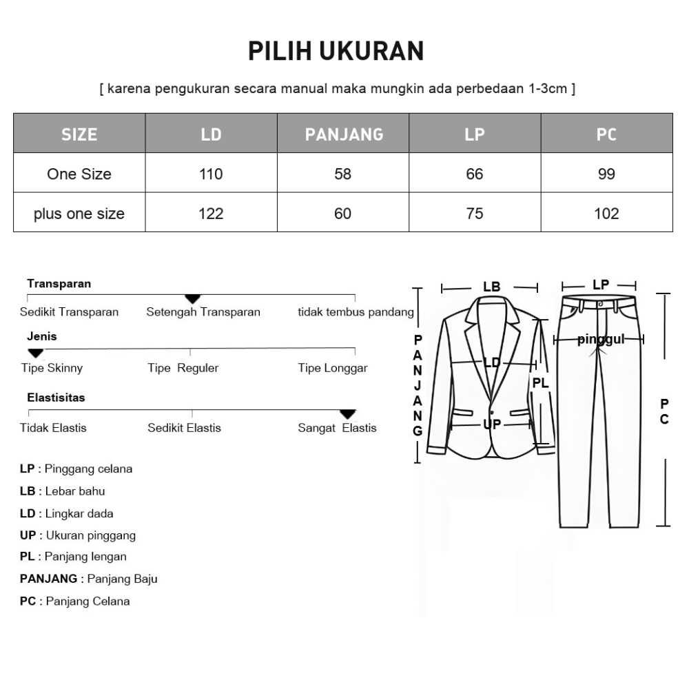 ASAYA Setelan dua potong atasan dan celana panjang wanita elegan terbaru