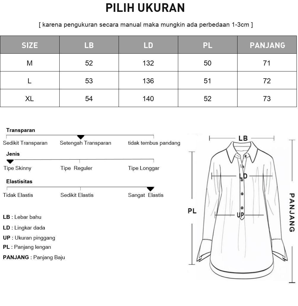 ASAYA Atasan lengan panjang color-block minimalis