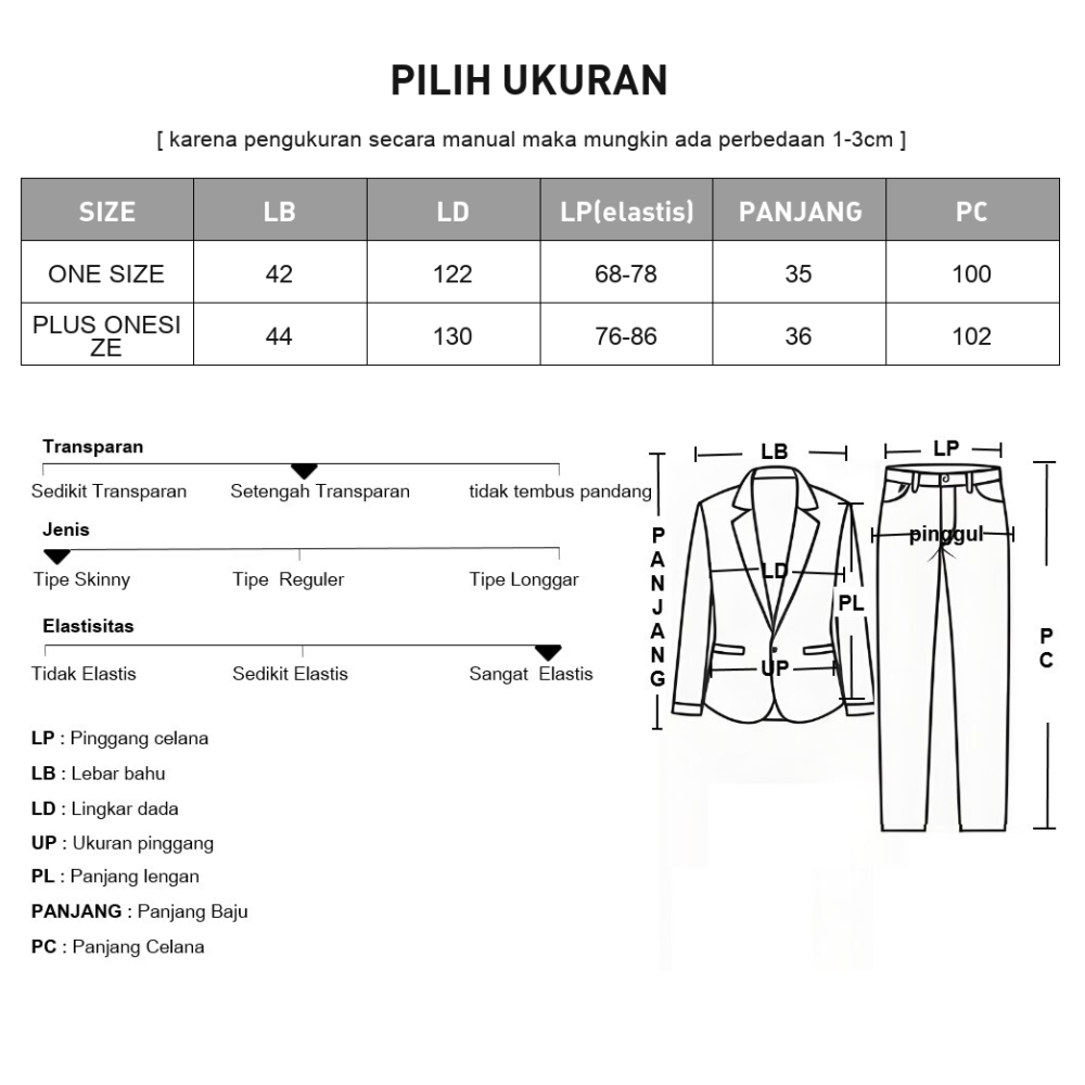[NEW]ASAYA Celana setelan modis dengan atasan tidak beraturan warna kontras panjang sedang dan pinggang tinggi yang menyanjung tubuh