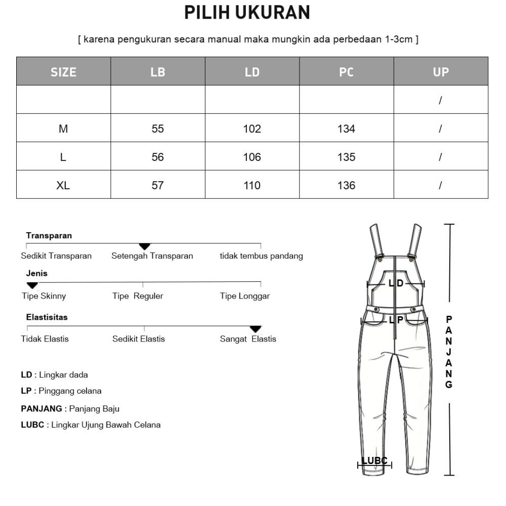 ASAYA Jumpsuit kotak-kotak longgar yang modis (tanpa rompi)